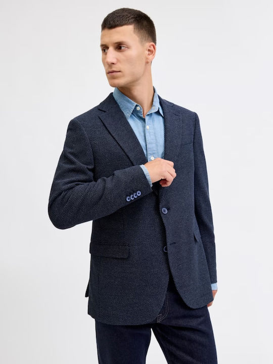 Sacou bărbătesc cu croială slim Dark Navy