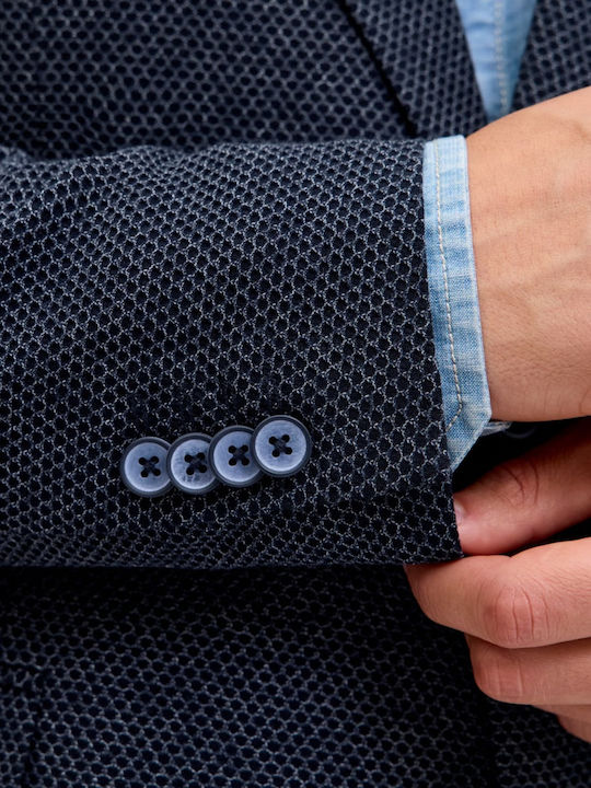Sacou bărbătesc cu croială slim Dark Navy