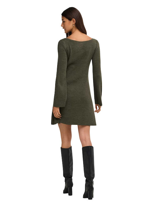 Mini Рокля Плетена Burnt Olive Mel Green