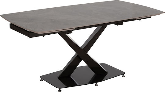 Hoku Esszimmer- und Küchentisch Ausziehbar mit Keramik Oberflächen Grau 240(+75)×90×75cm