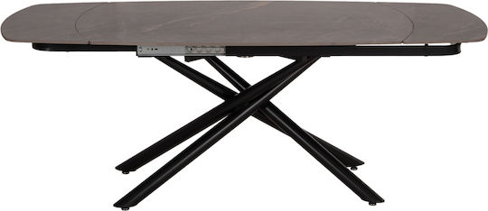 Vanta Masă de Sufragerie Extensibilă cu Suprafață Ceramică Gri 136(+63)x90x77cm