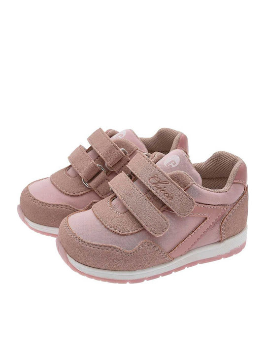 Kids Sneakers Anatomic with Hoop & Loop Closure Pink