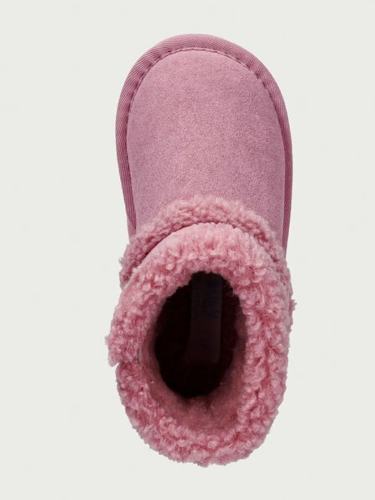 Anatomische Kinderstiefel Schnee mit Reissverschluss Rosa