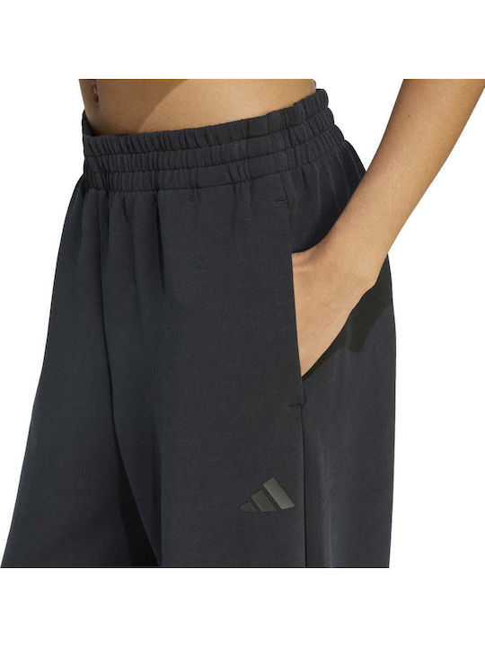 Damen Jogginghosen Breite Schwarz