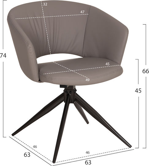 Dining Room Armchairs Annel 63x63x74cm 2pcs