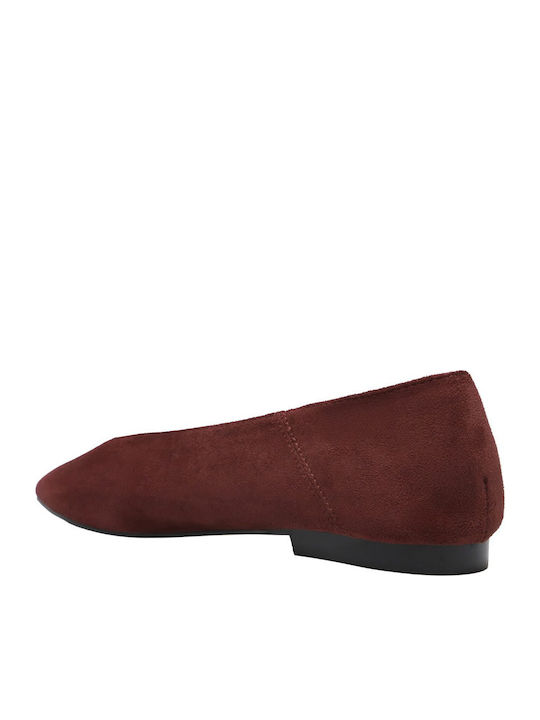 Damen Ballerinas Burgundische