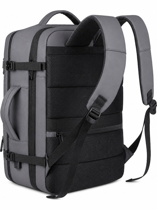 Rucsac de Călătorie pentru Laptop de 17 inci Spațiu Extensibil Impermeabil Ideal pentru Zboruri Compatibil cu Bagajul de Cabină Multifuncțional Rucsac Visionhub Port de Încărcare USB Buzunare Multiple Capacitate Mare 47x19x31 Cm Gri