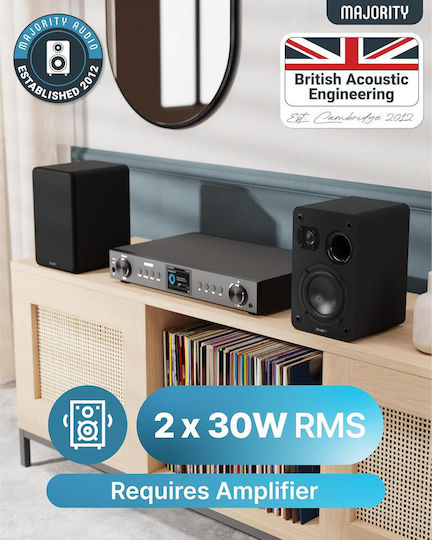 Majority Passive Ηχεία Studio Monitor 60W (Ζεύγος) Μαύρα