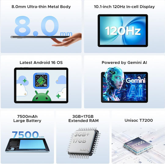 Doogee Tab G5 4G 10.1" (3GB/128GB) Син
