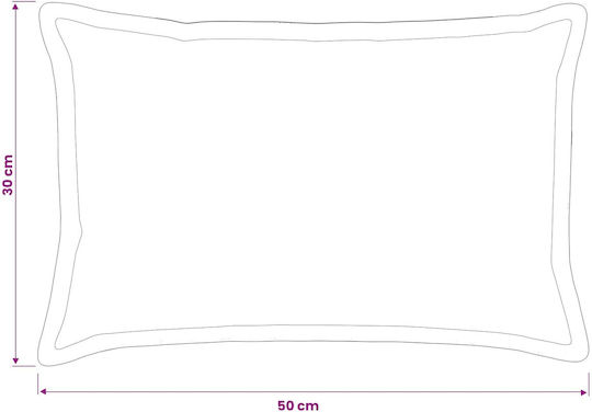 vidaXL Μαξιλάρι Καναπέ Houten από Βελούδο Ροζ 30x50εκ.