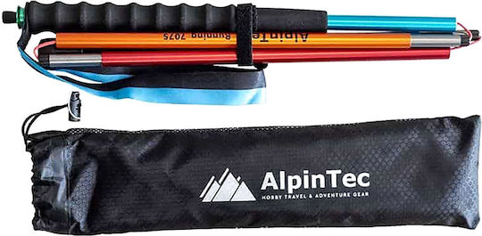 AlpinPro Σπαστό Μπατόν Ορειβασίας Αλουμινίου 1τμχ Μπλε