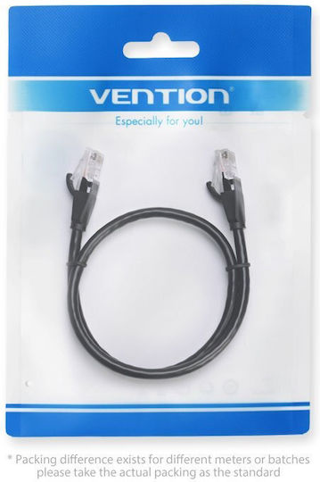 Vention U/UTP Cat.6 (Gigabit) Cablu de Rețea Ethernet 1.5m Negru