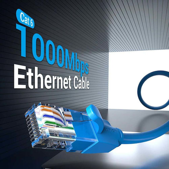 Vention U/UTP Кат.6 (Gigabit) Мрежов Кабел Ethernet 1м Син