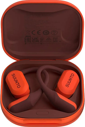 Suunto Spark Open Ear Bluetooth Handsfree Căști cu Rezistență la Transpirație și Husă de Încărcare Coral Orange