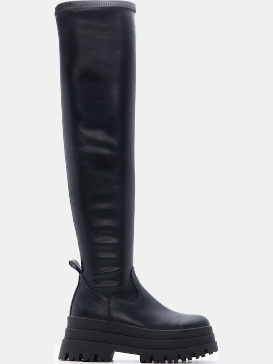 Women's Over the Knee Black Boots