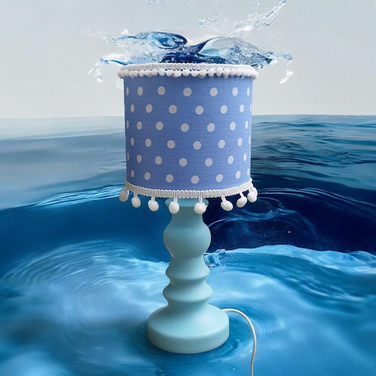 Kids Side Table Lamp Blue 20x10cm