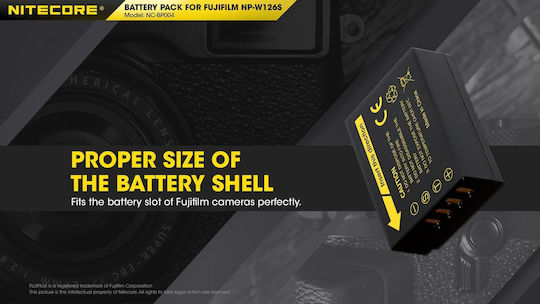 NiteCore Kamera Batterie NC-BP004 9060100880 Lithium-Ionen (Li-Ion) Kompatibel mit Fujifilm