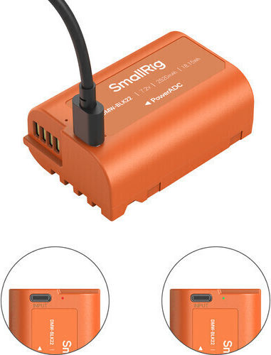 SmallRig 4979 Panasonic DMW-BLK22 USB-C Orange