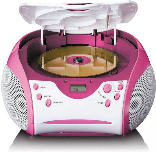 Lenco Tragbares Radio-CD-Spieler mit CD MP3 Radio Rosa