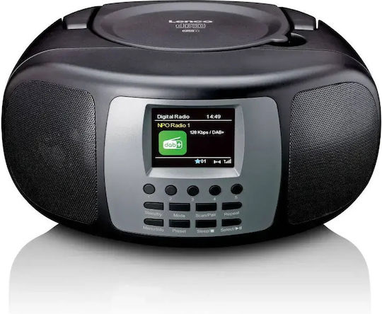 Lenco Tragbares Radio-CD-Spieler mit Radio Bluetooth CD-Schwarz