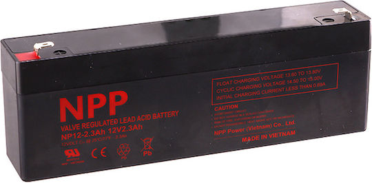 Npp NPP NP12-2.3Ah Батерия UPS с Капацитет 2.3Ах и Напрежение 12V 1бр