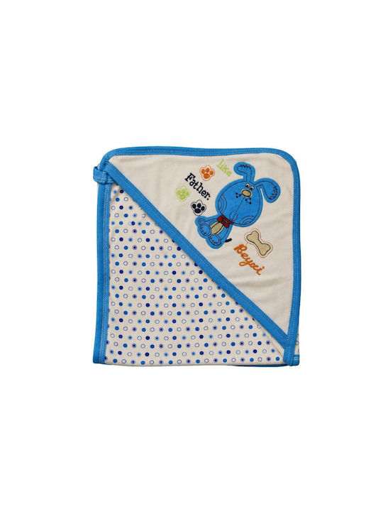 Esthisis Cotton Flannel Swaddle Blanket Light Blue 95x80cm