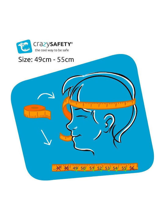 Crazy Safety Leopard Kids' Helmet for City Bike Yellow with LED Light