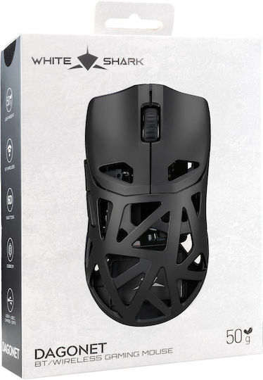 White Shark Dagonet 2 Ασύρματο RGB Gaming Ποντίκι 24000 DPI Μαύρο