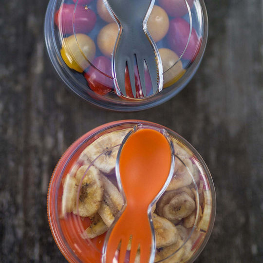 Carl Oscar Plastic Brown Feeding Set 2 Pieces