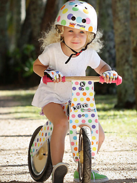 Kiddimoto Pastel Dotty Kids' Helmet for City Bike Multicolour