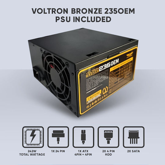 Alcatroz Futura Millenia M200 Midi Tower Κουτί Υπολογιστή Μαύρο