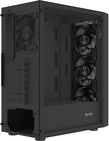 Natec Fury Shobo Sh8f Gaming Middle Tower Carcasă PC cu Panou Lateral Negru