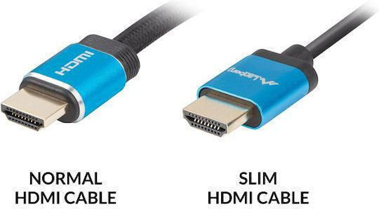 Lanberg Cablu HDMI 2.0 Premium High Speed 4K 60Hz HDR HDMI De Sex Masculin - HDMI De Sex Masculin 1m Negru