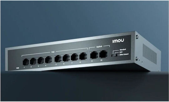 Imou SF110P-65 L2 PoE Switch with 10 Ethernet Ports and 10 SFP Ports