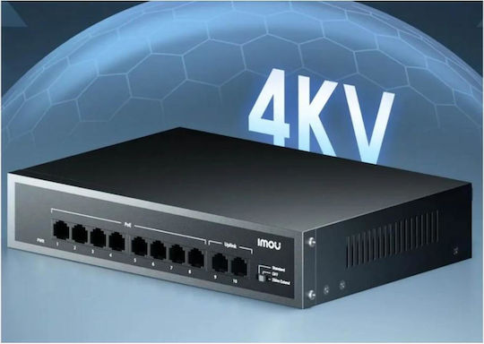 Imou SF110P-65 L2 PoE Switch with 10 Ethernet Ports and 10 SFP Ports