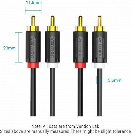 Vention Bcmbh Cable 2x RCA male - 2x RCA male 2m