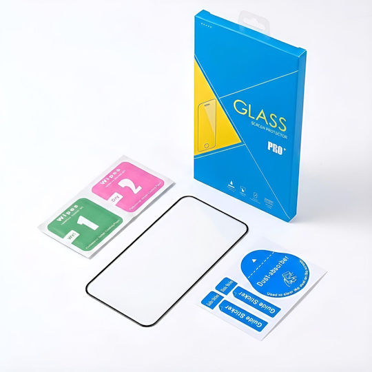 Avizar Full Glue Tempered Glass Screen Protector Oppo Reno 16 16 Pro Black Transparent