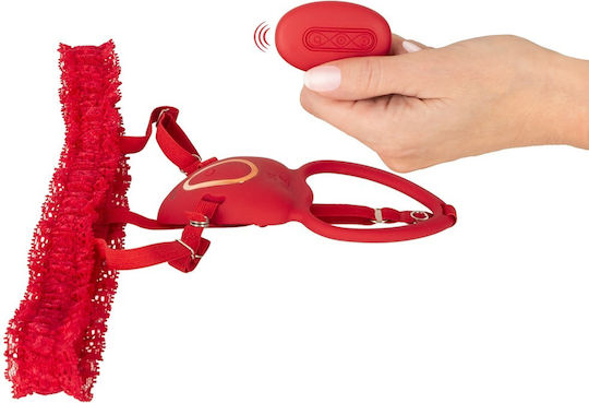 You2Toys Strap-on Lay-on Vibe Δονητής με Απομακρυσμένο Έλεγχο Κόκκινος