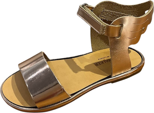 Babywalker Ermis Black-Gold Baptism Leather Sandals PB/0024
