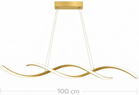 LED Κρεμαστό Φωτιστικό Χρυσό 100x100εκ.