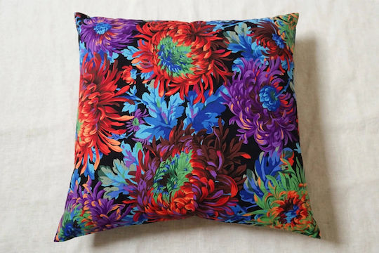 Oxygen Dekorativer Kissenbezug Giant Peonies Eco Text Fabric 45x45cm