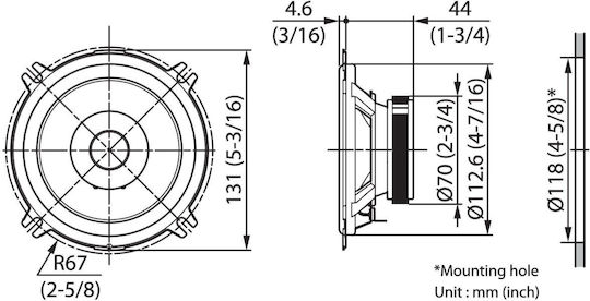 Kenwood Комплект Автомобилни Говорители 5" с 30W RMS (2 Пътя)