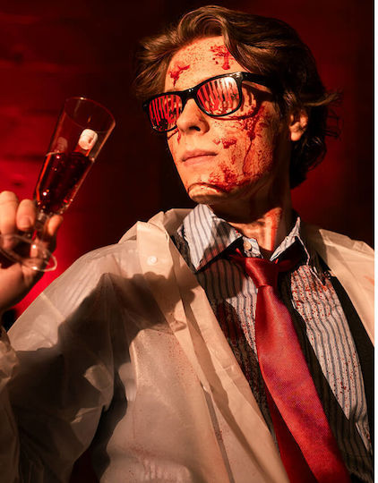 Karnevalsaccessoires Brillen Schwarz für Halloween aus Kunststoff