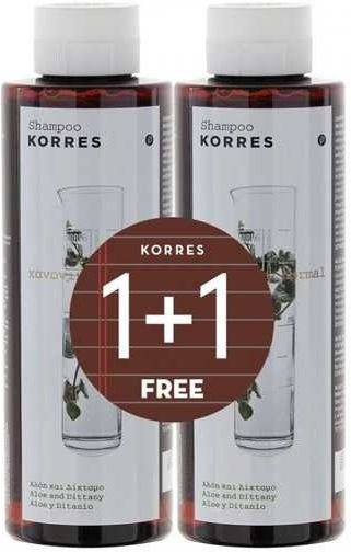 Korres Aloe & Diktamo Șampon Hidratant și pentru Strălucire pentru Păr Normal