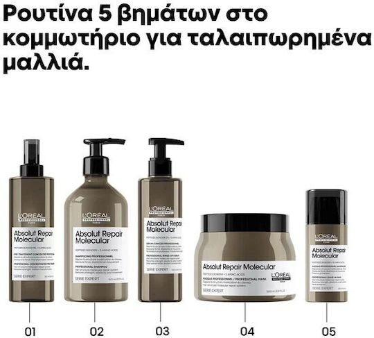 L'Oréal Professionnel Serie Expert Absolut Repair Molecular Шампоан за Възстановяване/Подхранване и Обем за Боядисана Коса 190 мл
