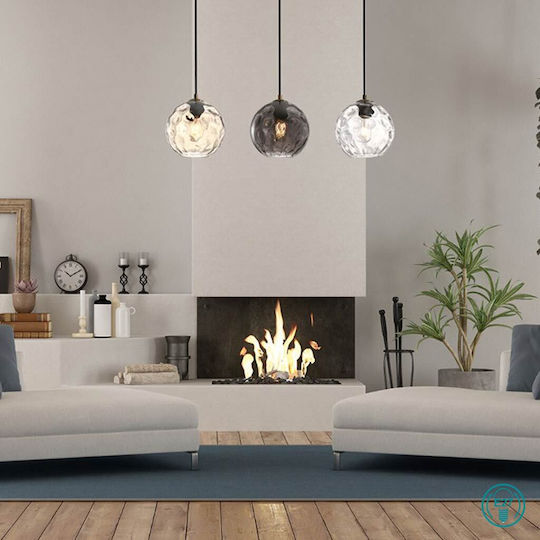 Sun Light Pendant Light Transparent with Socket E27 20cm