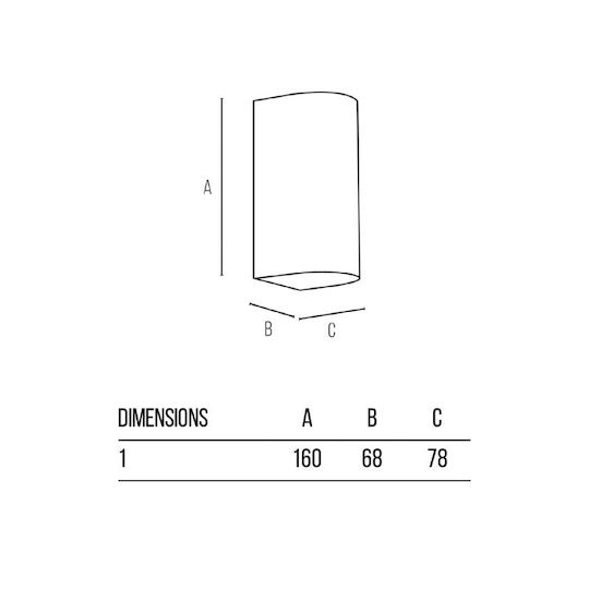 Bot Lighting Wall-Mounted Outdoor Spot Light GU10 IP54 Double Beam