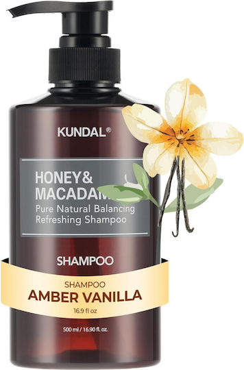 Kundal Honey & Macadamia Nature Шампоан Amber Vanilla 500мл