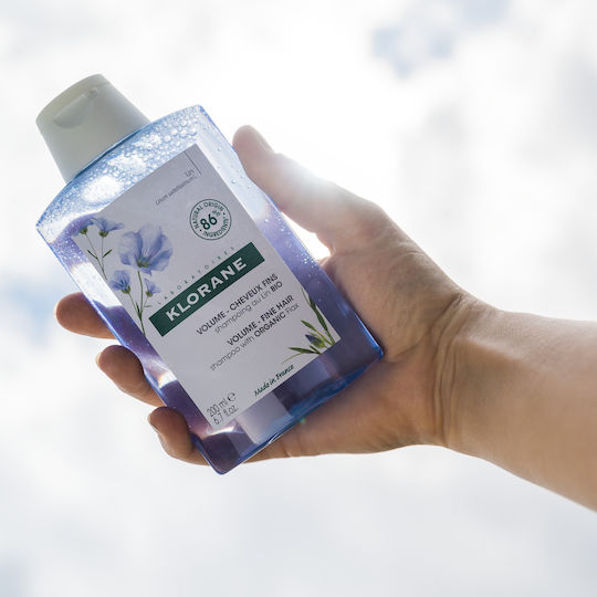 Klorane Linum Σαμπουάν Όγκου για Εύθραυστα Μαλλιά 200ml
