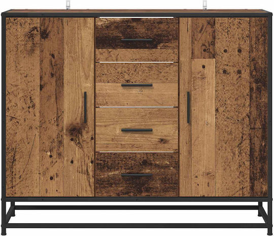 Wooden Sideboard Gebeiztes Holz 92x35x76cm